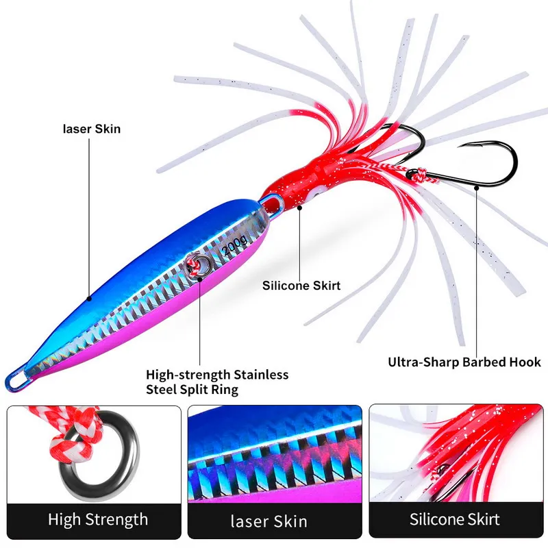 1Pcs Inchiku Jig Lures 40g-200 - Saltwater Fishing Hook recension och pris