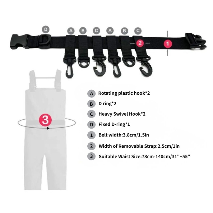 1Pcs Adjustable Wading Belts F - Fishing Equipment And Accessories recension och pris
