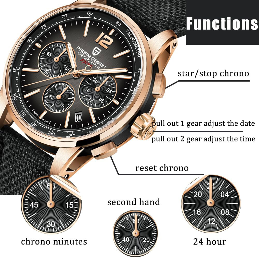 PAGANI DESIGN New Mens Watch 4 - Circle Hook Set recension och pris