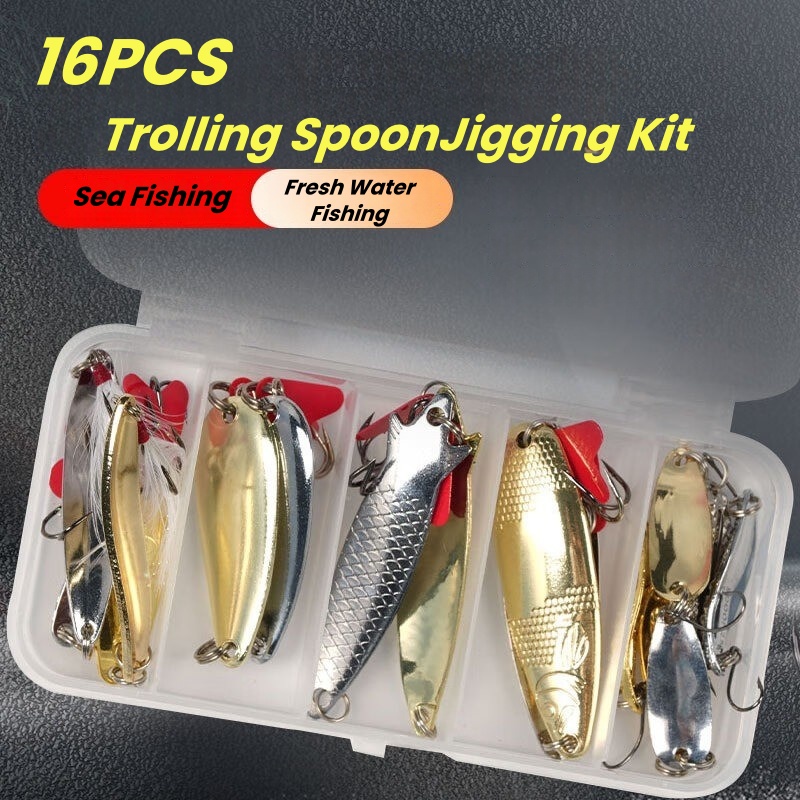 Fishing Lure Kit 16 Pcs Sets T - Fishing Equipment Bait recension och pris